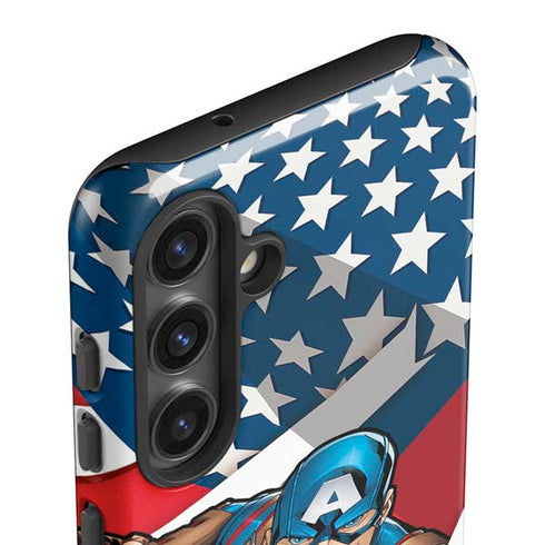 Marvel Captain America Action Pose Galaxy S25 Impact Case